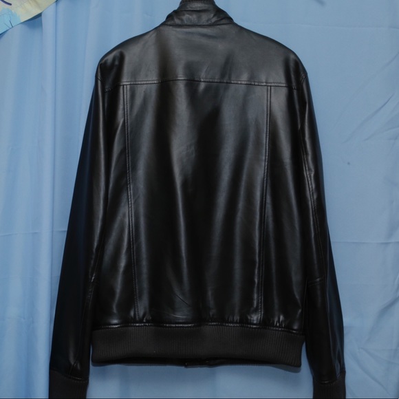 Guess Black Leather Jacket - Picture 4 of 5